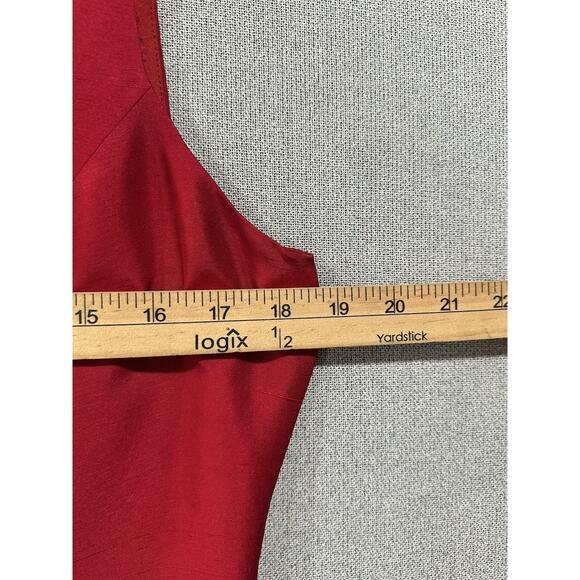 Spenser Jeremy Petites Silk Red Dress Glam Holiday Christmas Party 12 Petite Vtg - Picture 8 of 12